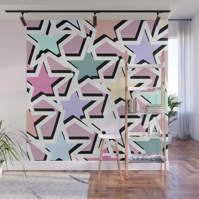 Star collage Wall Mural