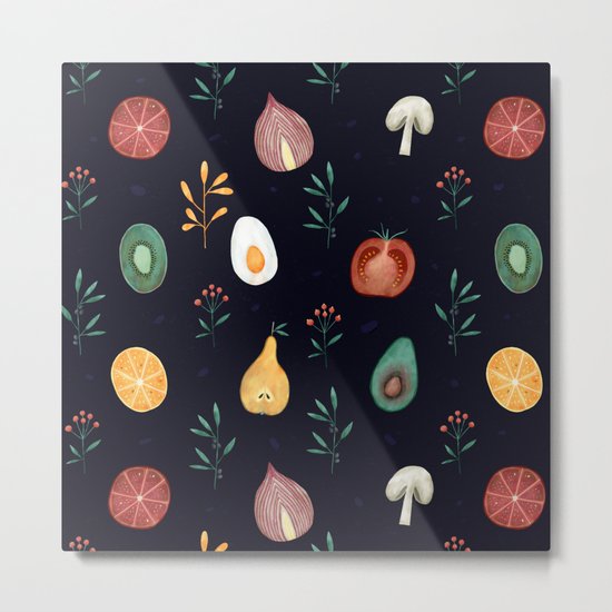 Vegetables pattern Metal Print