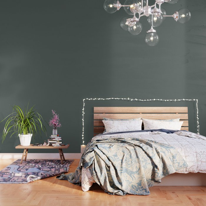 Dark Hunter Green Solid Color Pairs With Valspar America Forest Nightfall 5003 4c Wallpaper By Simplysolids