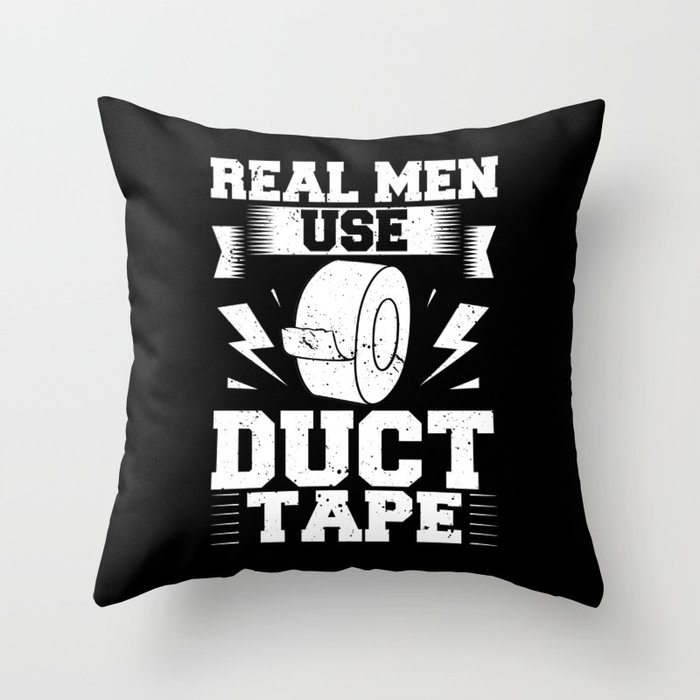 Duct Tape Roll Duck Taping Crafts Gaffa Tape Throw Pillow