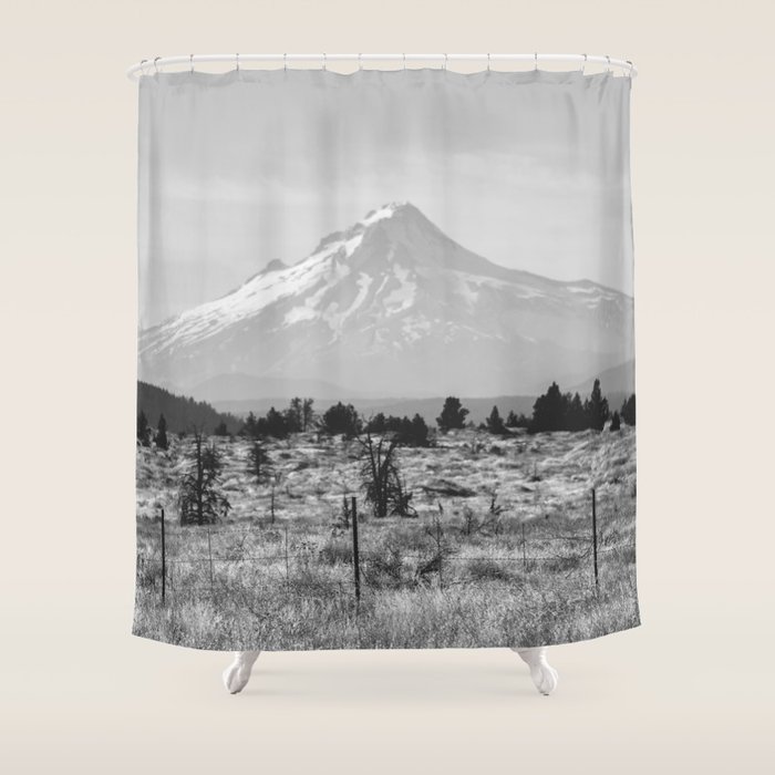 Desert Mountain Black And White Shower Curtain By Cascadia Society6
