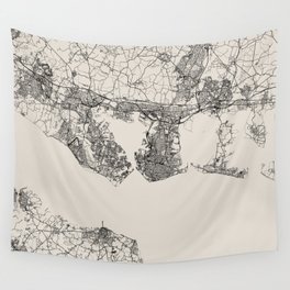 England Portsmouth Black&White Wall Tapestry