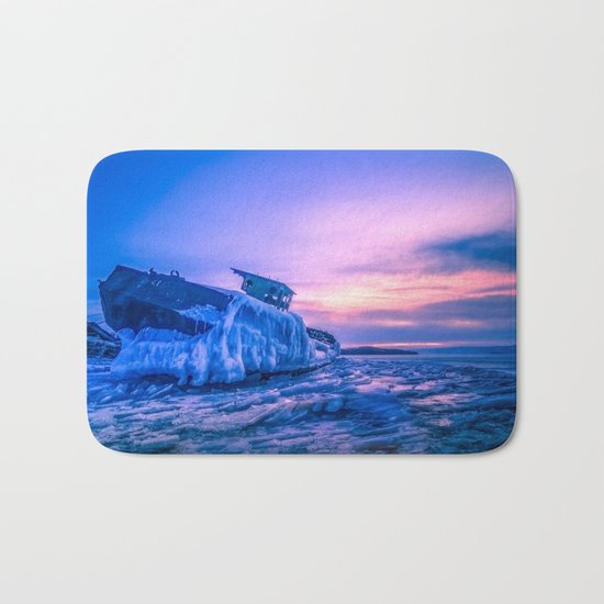 Frozen boat Bath Mat