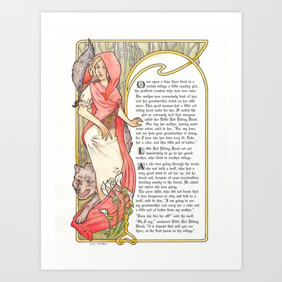 Red Riding Hood Art Print