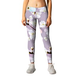 Abstract watercolor pink coral white lilac blossom floral Leggings | Pink, Coral, Lavender, Painting, Floralattern, Floralwatercolor, Abstractflowers, Floral, White, Flowers 