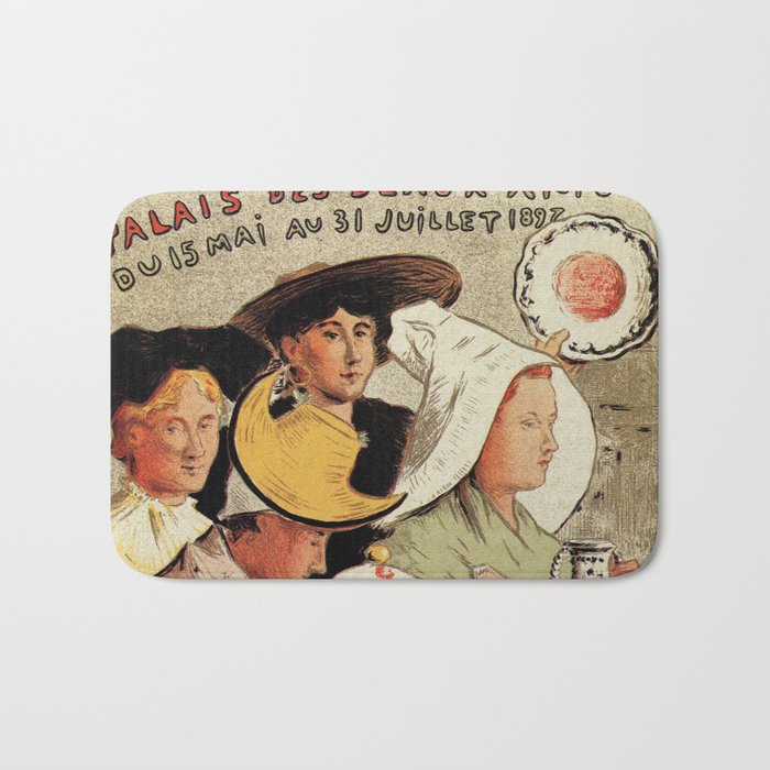French belle epoque pottery expo advertising Bath Mat