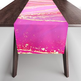 Sparkling Pink Agate Texture 07 Table Runner