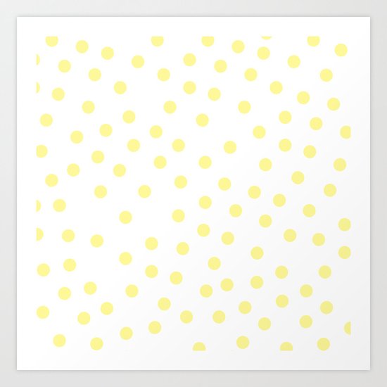 Simply Dots in Pastel Yellow Art Print