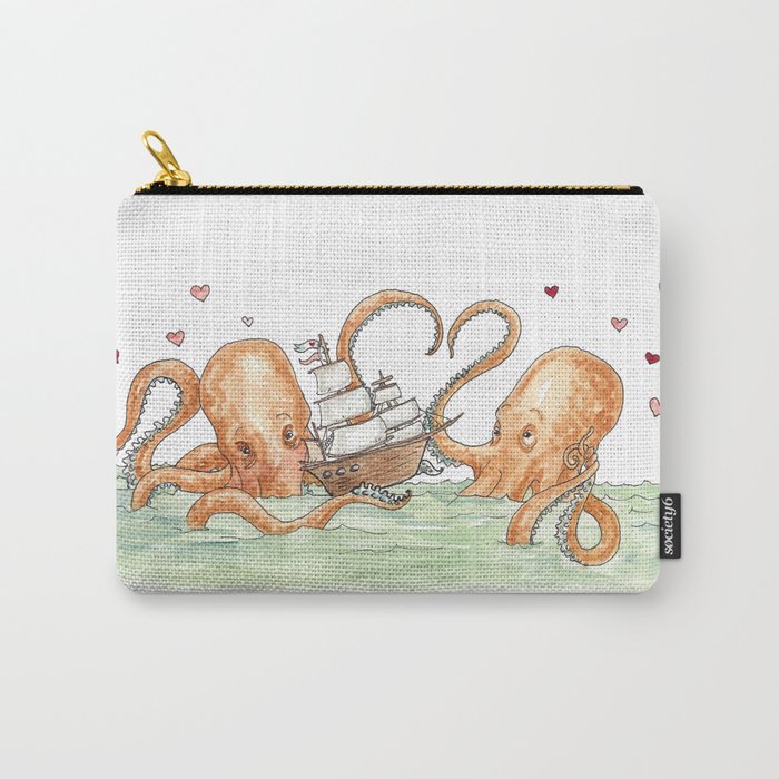 Octopus Valentine  Carry-All Pouch
