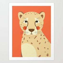 Cheetah, Animal Portrait Art Print