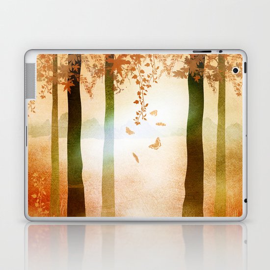 sunrise in autumn Laptop & iPad Skin