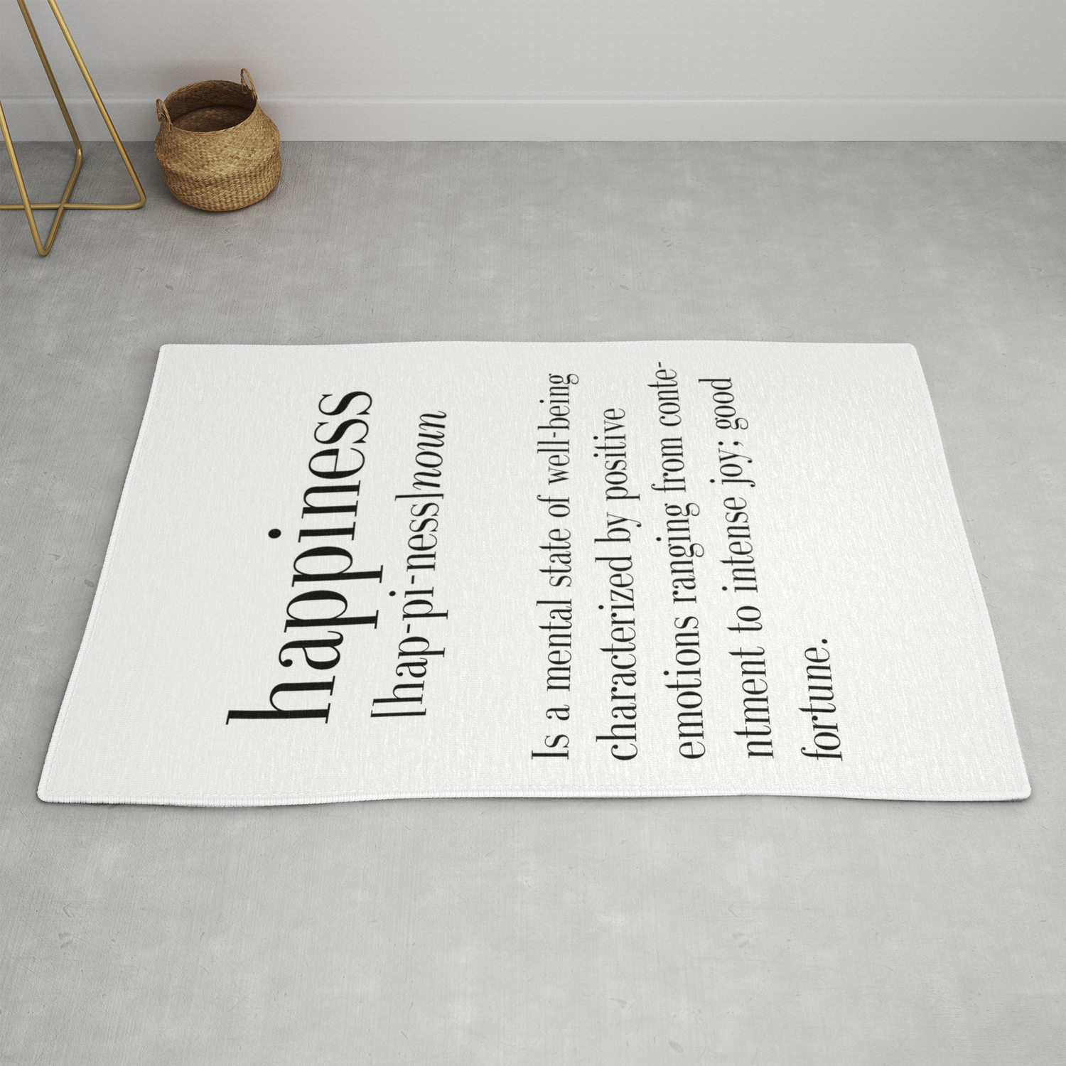 Happiness Definition Adult College Dorm Room Decor Dorm Wall