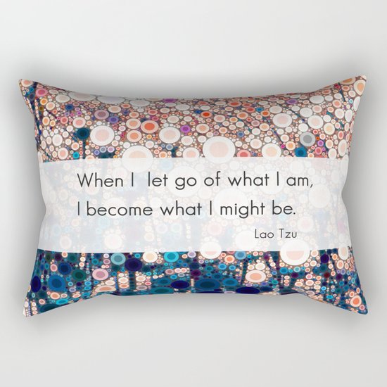 Daily Meditation Quote Rectangular Pillow