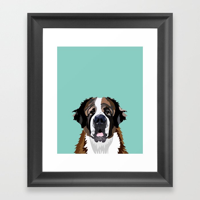 Saint Bernard pet portrait dog breed gifts for pure breed dog