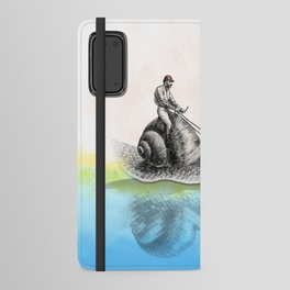 Snail Trail by the Pond Android Wallet Case