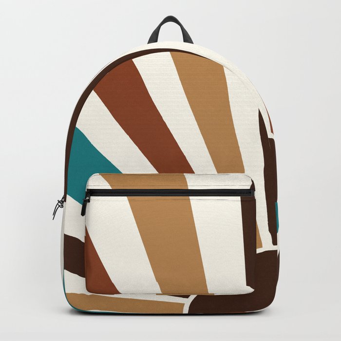 Multicolor retro Sun design 9 Backpack