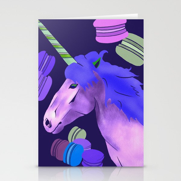 Macacorn Purple Stationery Cards