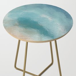 Abstract Crystal Icy Ocean Side Table
