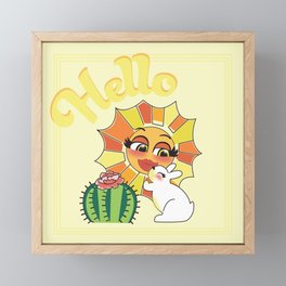 Sunny Bunny Framed Mini Art Print