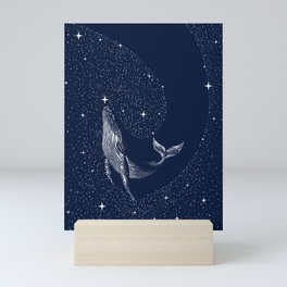 starry whale Mini Art Print