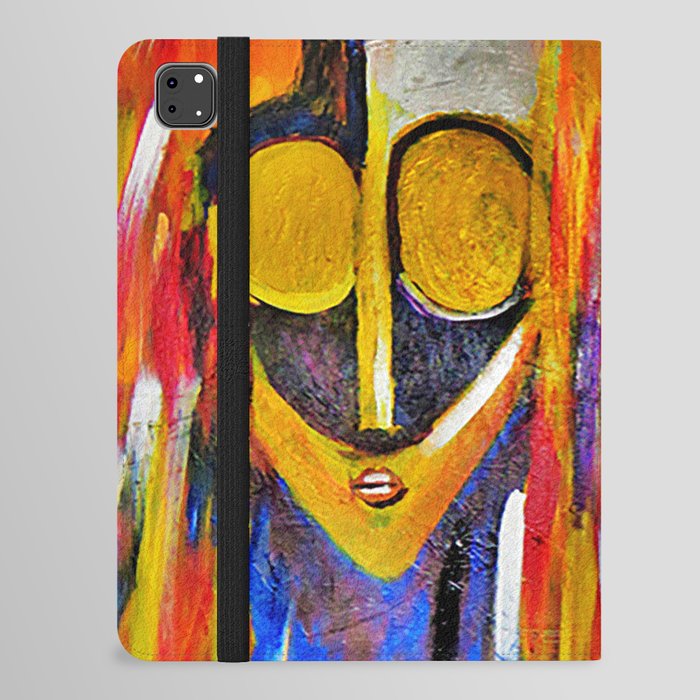 Two African Masquerade Masked Faces iPad Folio Case