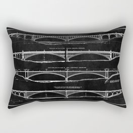 Washington Bridge Proposal Blueprint Rectangular Pillow