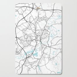 Wakefield City Map of West Yorkshire, England - Circle Cutting Board