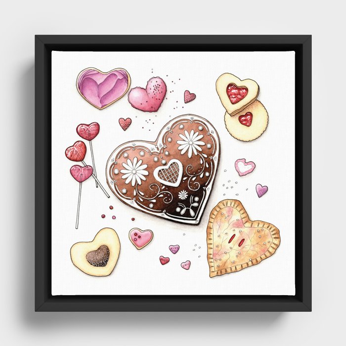 heart collection Framed Canvas