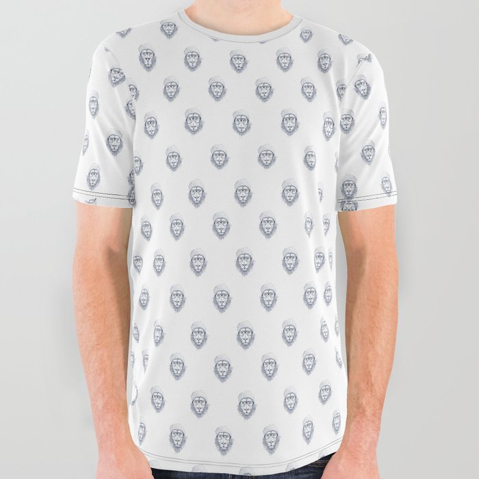 Cool lion All Over Graphic Tee