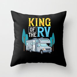 RV Camping Truck Beginner Camper Parks Van Throw Pillow