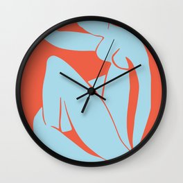 Blue Nude Orange (Reversed) - Henri Matisse Wall Clock