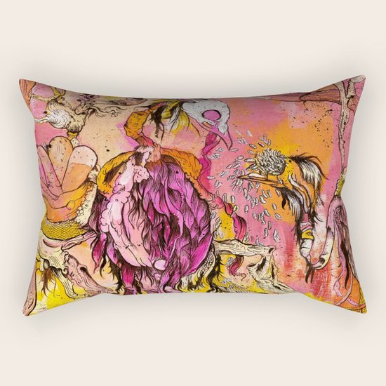 pink Rectangular Pillow