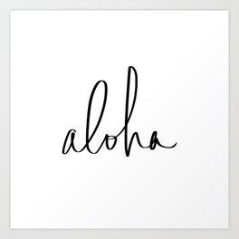 Aloha Hawaii Typography Art Print