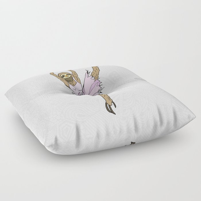 Sloth Ballerina Tutu Floor Pillow by Notsniw Art Society6