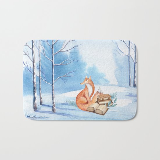 Winter Fox Bath Mat