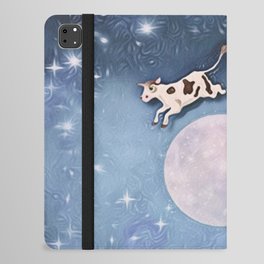 Cow and sheep jumping the moon iPad Folio Case