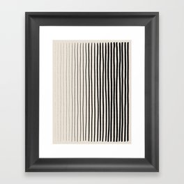 Black Vertical Lines Framed Art Print