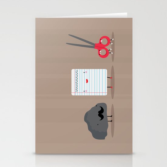 Rock paper scissors Stationery Cards