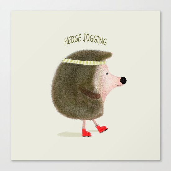 hedge jogging Canvas Print