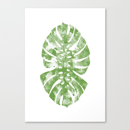 Monstera watercolor Canvas Print