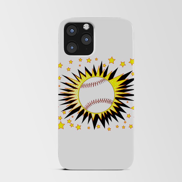 Baseball Splash With Stars iPhone Card Case