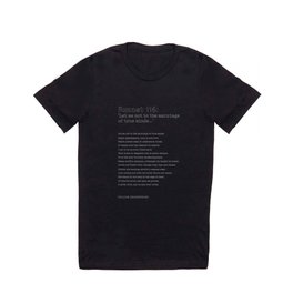 Sonnet 116 - William Shakespeare Poem - Literature - Typewriter Print 1 T Shirt | Love, Literary, Bookquotedecor, Williamshakespeare, Time, Eternity, Poem, Modern, Booklovergifts, Relationship 