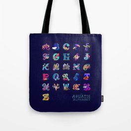 The Aquatic Alphabet Tote Bag