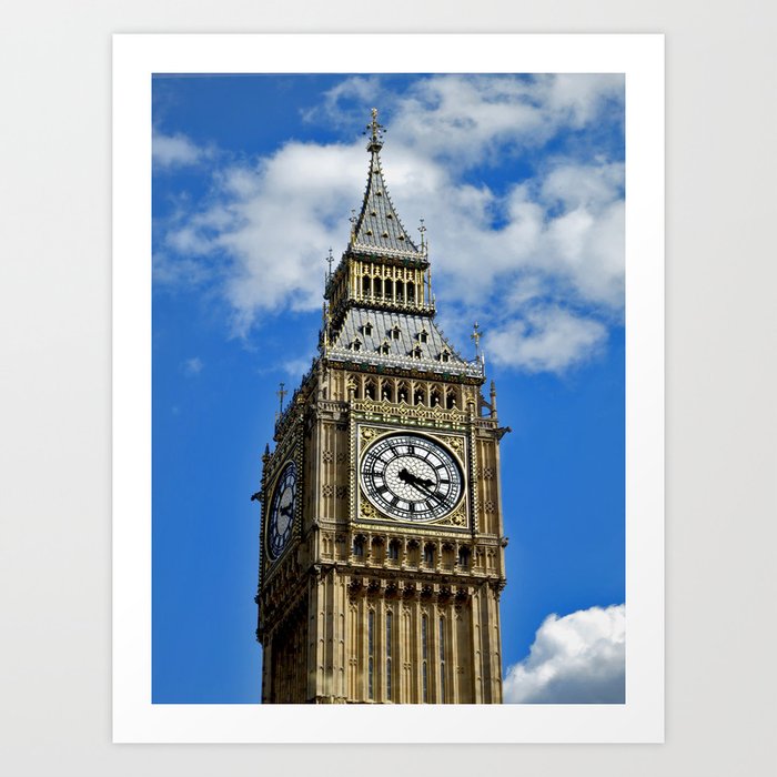 Big Ben Tower Art Print by Louise Lord | Society6