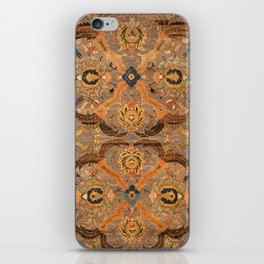 Antique Distressed Floral and Palm Leaves iPhone Skin