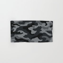 Camouflage Black And Grey Hand & Bath Towel