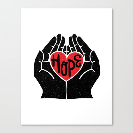 Hold hope in your heart Canvas Print