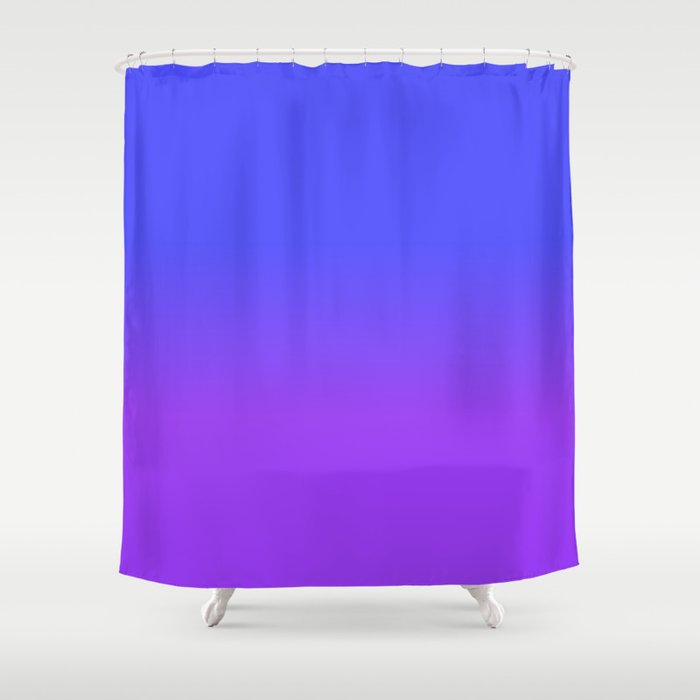 Neon Purple And Bright Neon Blue Ombre Shade Color Fade Shower