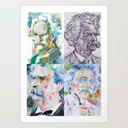 FOUR TIMES MARK TWAIN  Art Print