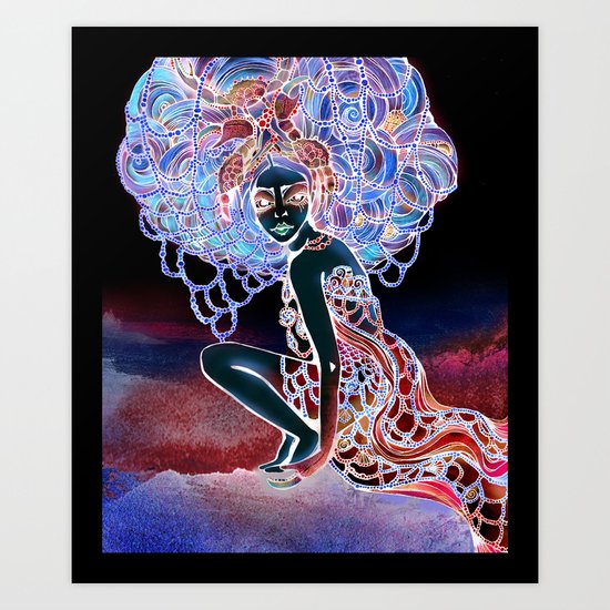 Astrology Illustration Series-Cancer Art Print